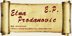 Elma Prodanović vizit kartica